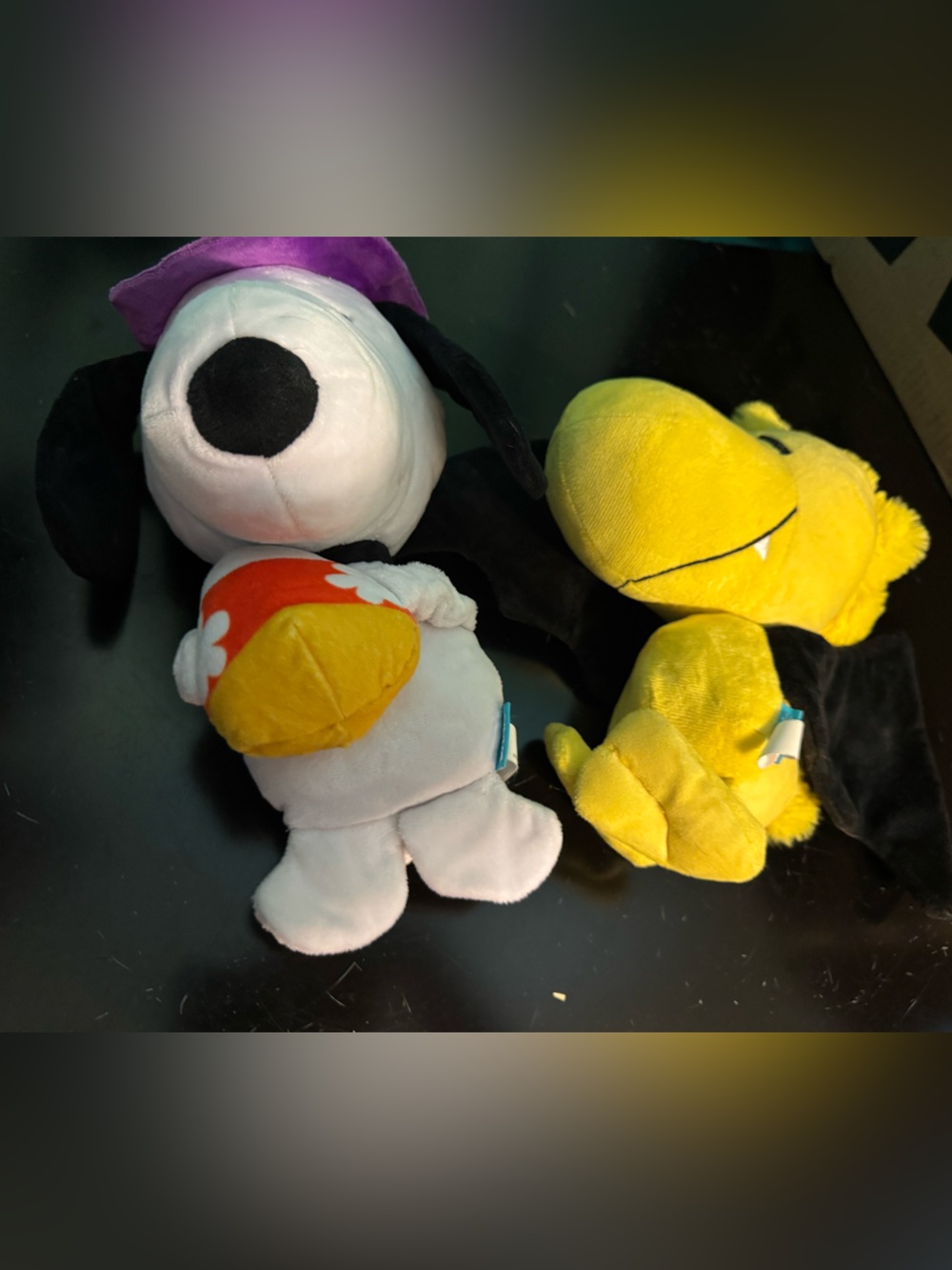Bark Box XL Snoopy & Woodstock Halloween Dog Toys witch & vampire squeak & crink